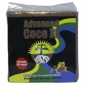 ADVANCED HYDROPONICS OF HOLLAND, ADVANCED COCO XL - SPRASOWANY KOKOS 70L + TRICHODERMA, KOSTKA