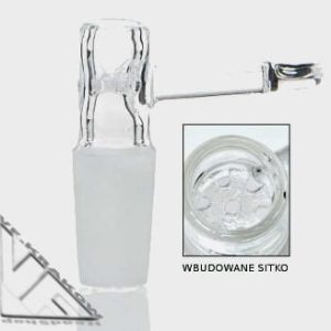 GŁÓWKA PALNIKA Z WBUDOWANYM SZKLANYM SITEM I UCHWYTEM, szl.14,5mm