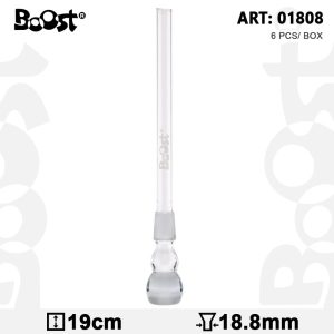 ŁĄCZNIK SZKLANY Z DYFUZOREM - BOOST, szl.18,8mm, dł.19cm